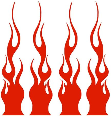 Flamme Auto Aufkleber | Flame Racing Stripe Aufkleber | Flammenreflektierende Aufkleber, einzigartige Karosserie Aufkleber, lustiges Autozubehör für LKW, Autos, Limousinen, Flamme Aufkleber Motorrad