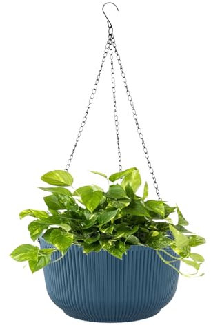 Macetero Colgante,Maceteros Decorativos Interior y Exterior con Agujeros de Drenaje,Macetas Colgantes para Exteriores con Autorriego,Macetas para Plantas Flores, para Interiores y Exteriores Balcones