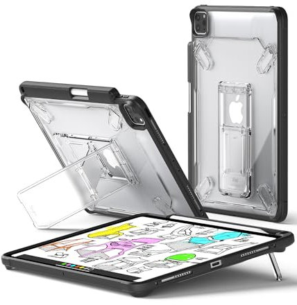 Ringke Fusion Sketch Stand Compatible con Funda iPad Pro 11 Pulgadas (1st, 2nd, 3rd, 4th Gen) Carcasa con Soporte para Escribir y Dibujar - Black