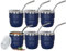 4oz Stackable Cup, Vacuum Insulated Espresso Cup Set of 6, Espresso Shot Cup for Coffee, Double Wall Stainless Steel Mini Tumbler Shot Glasses with Straw and Lid (A-navy6P, 4oz)
