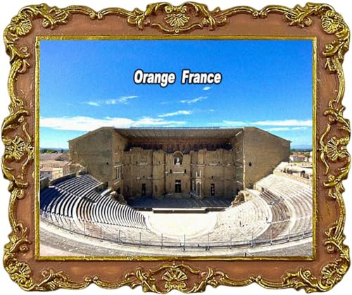 Calamita da frigorifero con souvenir turistici, arancione, decorazione per frigorifero