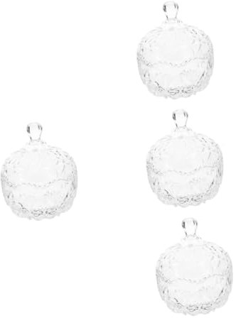 Cabilock Boîte De 4 Pièces Bol de Bonbons Pot de Rangement pour Bijoux boîte à thé café Rangement de Bijoux Boîte à Bijoux en Cristal Pot de Stockage en Verre étui à Bijoux en