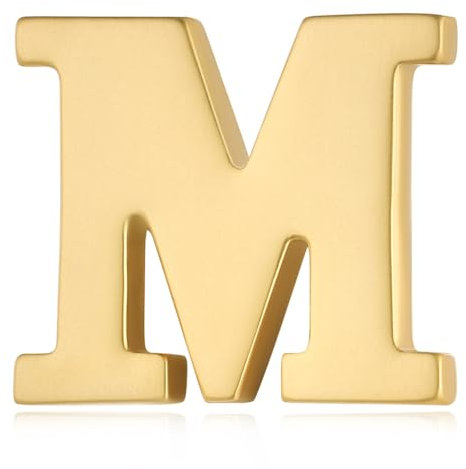 HONEY BEAR 1 Stück Buchstaben Brief Broschen Pins A bis Z, für Herren/Damen Anzug Hemd,Gold (M 0.59inch)