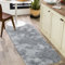 CHOSHOME Teppich Wohnzimmer Shaggy Hochflor Langflor Kinderzimmer Modern Bunte Batik Jugendzimmer Flauschiger Groß, Grau 40 X 120 cm