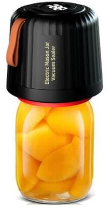 Mason Jar Einmachglas Vakuumierer für Einmachgläser Kompatibel Vacuum Sealer mit Vakuumbeutel, Weinflaschen, Einmachgläsern mit breitem und normalem Mund mit 10 Deckel,10 Vakuumierbeutel