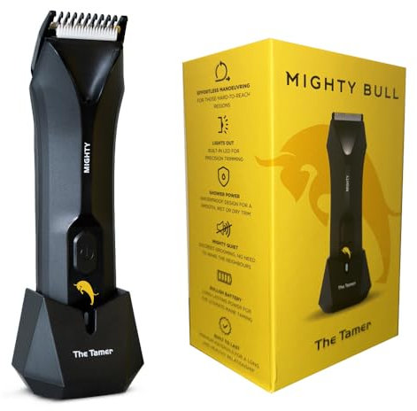 The Tamer Manscaper Body Hair Trimmer for Men, Premium Electric Ball & Pubic Hair Trimmer, Waterproof Groin Shaver with Zero-Gap Precision, 120 Min Runtime, USB-C Rechargeable Wet/Dry Body Groomer