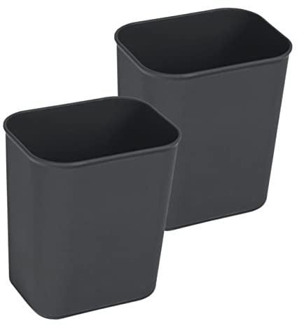 Alipis Lot de 2 Poubelles Rectangulaires en Plastique Maison Bureau et Poubelle Ménagère Pratique Design Minimaliste Utilisation Quotidienne 20L