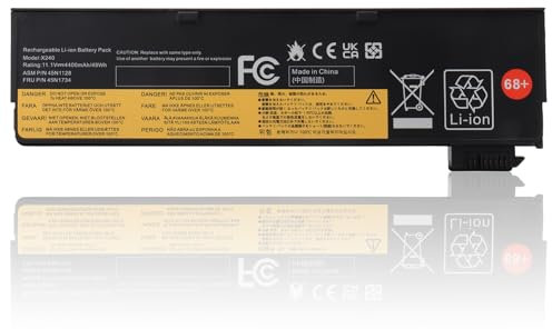 68+ 48Wh Laptop Battery for Lenovo ThinkPad W550 W550s L450 L460 L470 P50s T440 T440s T450 T450s T460 T460p T470p T550 T560 X240 X250 X260 X270 45N1129 45N1130 45N1132 45N1124 45N1125 45N1128