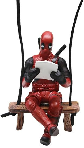 Hshenjhu Ciondolo per Auto, Cordino Regolabile Auto Ciondolo per Specchietto Retrovisore, Ciondoli Deadpool Specchietto Retrovisore Car, per Finestre, Car, Telaio Della Porta, Balcone