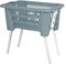 Wäschekorb Wäschesammler Wäschebox Wäschebehälter Korb Wanne tragbar klappbaren Füßen Mintgrün B60xL40xH28/58cm
