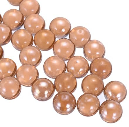 sourcing map Glass Beads,1set Round Glass Gemstone Pink 0.60lbs (0.63) Glass Marbles Pebbles for Vase Fillers Aquarium Decor DIY Craft