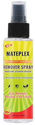 Mateplex Dissolvant Extensions Adhésives & Colle à Perruque - Action Rapide, Facile à Utiliser (118ml) - Pour Adhésifs, Rubans à Cheveux et Entretien des Postiches