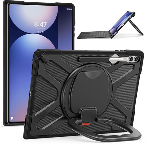 Custodia per tablet Custodia compatibile con Samsung Galaxy Tab S10 Ultra 14.6 pollici 2024 SM-X920 con supporto rotante, compatibile con tastiera Type Cover con cavalletto, custodia protettiva robust