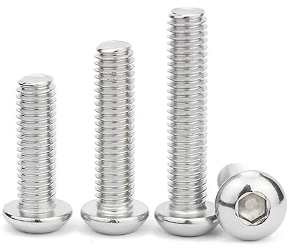 XIANGGUA 304 Stainless Steel Round Head Socket Head Cap Screws Half Round Cup Bolts M4(28mm)