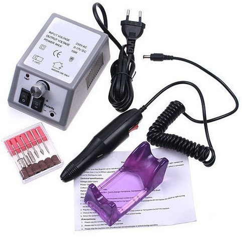 Crisnails® Torno Pulidor Broca de Uñas para Manicura y Pedicura para Todo Tipo de Uñas (Gris)