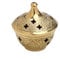 NKlaus Coupelle à encens 8cm Artisanale avec Grille pour encens mélange d'encens encensoir Nettoyage Maison Or 7532
