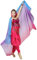 Doubleer Gradient Veil Schal Gesicht Schal Wrap Schal Frauen Bauchtanz Kostüm