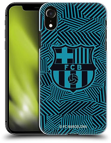 Head Case Designs Licenza Ufficiale FC Barcelona Nero Stemma Custodia Cover Dura per Parte Posteriore Compatibile con Apple iPhone XR
