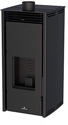 BRONPI Estufa DE Pellet SIN Electricidad Modelo Free 6 KW Negro
