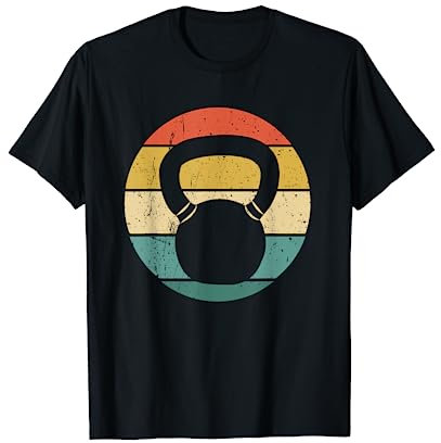 Kettlebell Gifts Funny Workout Retro Vintage Fitness Gym T-Shirt