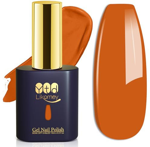 YTD Likomey UV Gellack Nagellack Gel,15ml Orange Soak Off Farbgel Nagelgel Maniküre Farbe Gel Nail Polish,CS016