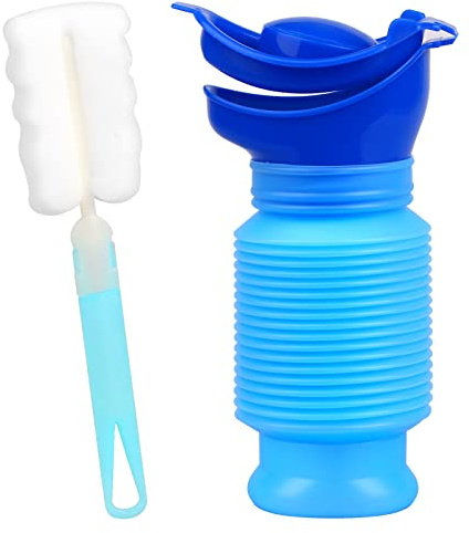 Emergency Urinal 750 ML Portable Shrinkable Urinal Male Female Reusable Mobile Toilet Potty Pee Urine Bottle for Kids Adult Camping Car Travel