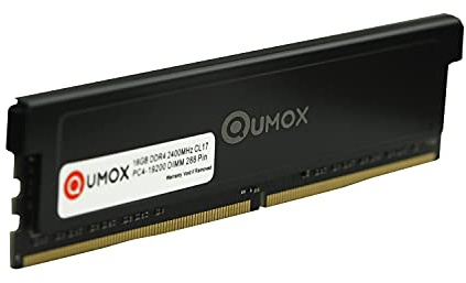 Qumox 16GB DDR4 2400MHz PC4-19200 CL17 Mémoire RAM pour PC de Bureau (288 Pin DIMM, Non-ECC, Unbuffered)