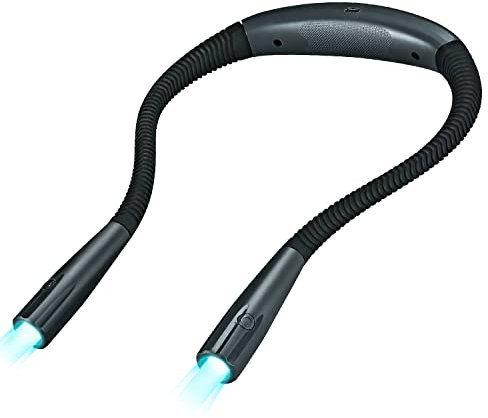 OriFiil Leselampe Buch, 3 Farben und Helligkeitsstufen Dimmbar LED Buchlampe Wiederaufladbar, Flexibel Arme für Bett Lesen, Stricken, Häkeln, Campen, Reparieren (Grau)