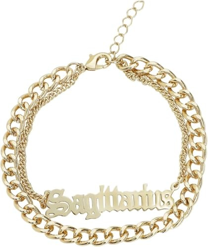 Urban Classics Unisex Fußkettchen Zodiac Golden Anklet, Farbe sagittarius, Größe S/M