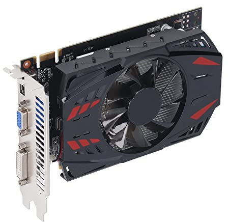 Yctze Scheda Grafica GTX550TI 2GB GDDR5 128 Bit, Scheda Video PCI Express 1.1 X 16 PC, Tecnologia 4K HDR, Frequenza Core 750 MHz, DVI, VGA, Interfaccia HDMI, Ventola di Raffreddamento Singola