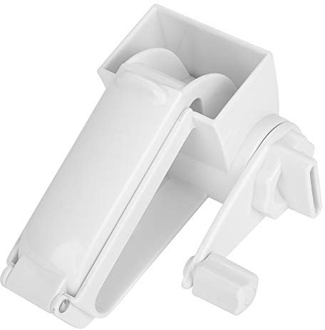 Rallador de queso rotatorio de acero inoxidable, cortador triturador, rallador de queso rotatorio Manual cortador de verduras de acero inoxidable trituradora(blanco)