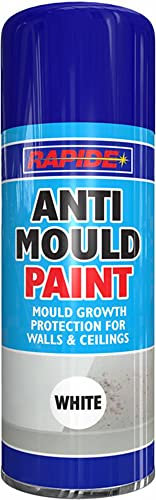 Q&H 400ML Anti Mould Spray White Matt Paint Molds Killer - Treat Damp Walls Black Stain Removal Paints Stop Moulds Growth - Protect Wall & Ceiling Fungus Algae Basements, Bathrooms, Kitchen (1)