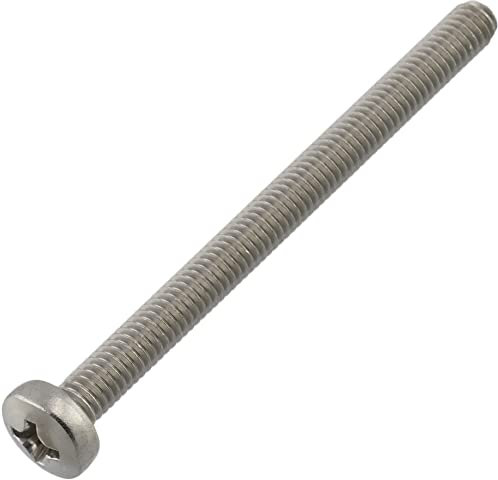 AERZETIX - C59777 - Lot de 10 Vis à métaux à tête cylindrique M4x50 mm à empreinte PH2 - boulon d'assemblage - DIN 7985 - en acier inoxydable A2 - couleur argent