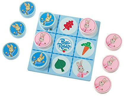Orange Tree Peter Rabbit Children's Wooden Tic Tac Toe Educational Game for 2 Players