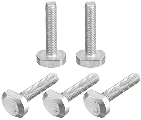 QUARKZMAN T-Ranura Perno, 5 uds M6x30 mm T Ranura Inserción Perno Deslizantes Pernos 304 Inoxidable Acero T Forma Tornillos para T Carril