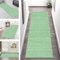 Teppich Läufer Flur Küche rutschfest waschbar Teppichläufer Lang 100X300CM Grün Küchenläufer Flurteppich Meterware Korridor Tepiche Esszimmer Schlafzimmer Wohnzimmer Schmutzfangmatte Breit 40-120cm