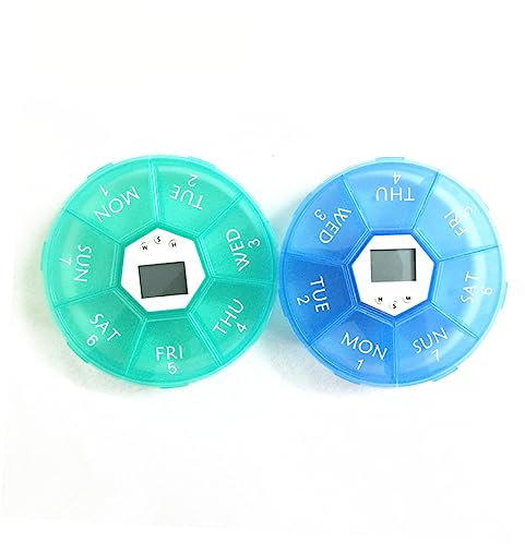 Alipis Intelligente Pillendose Mit Digitaler Erinnerung Akustischem Alarm Und Countdown-timer Fächer Zum Tragen Für Unterwegs Sicher Und Praktisch Für Altersgruppen