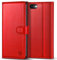 Kuafcase Case Compatible for iPhone 7, iPhone 8, iPhone SE 2022, iPhone SE 2020, 4 Card Slots Magnetic Closure Kickstand Shockproof Protective Phone Case Compatible for iPhone 7/8/SE - Red