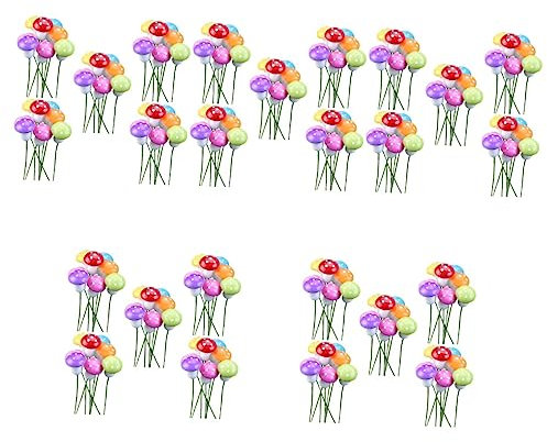 ABOOFAN 5 Sets Pilz-modell-set Winzige Pilzfiguren Miniatur-pilz- Für Die Dekoration Zu Hause Im Büro Und Im Garten 68 Stück * 5