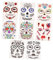 8 Blätter Kreative Gesichtsaufkleber Halloween Gesichtsaufkleber Halloween Make-up-aufkleber Gemischter Stil Kosmetikaufkleber