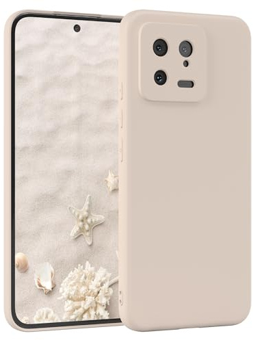 EAZY CASE - Silikonhülle für Xiaomi 13 Hülle Silikon Case Beige weich stoßfeste Handyhülle Schutzhülle mit Kameraschutz Dünn Premium Schutz Cover TPU Phone Bumper in Pastell Taupe Matt