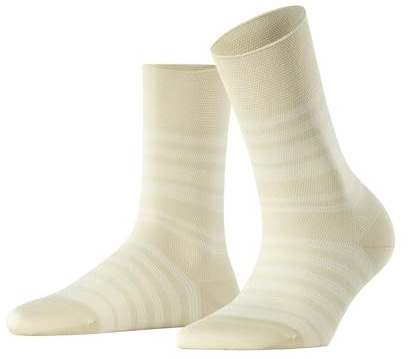 FALKE Damen Socken Sensitive Sunset Stripe W So Lyocell mit Komfortbund 1 Paar, Beige Creme 2050, 39-42