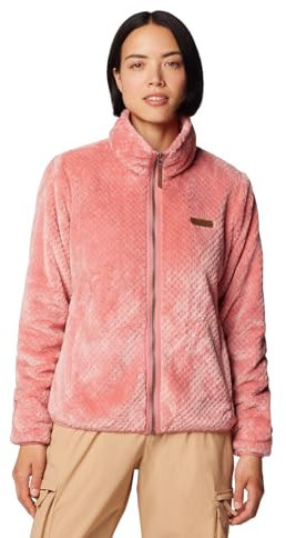 Columbia Fire Side II Fermeture éclair intégrale en Sherpa pour femme, rose agave, taille 1X, Agave rose, 1X