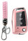 MEDZUK Coque Clé Compatible avec Seat Ibiza 6F KJ FR 2017-2024 2025 Coque de Protection pour clé de Voiture TPU, Accessoire Étui pour Clés avec Porte-clés (Rose)