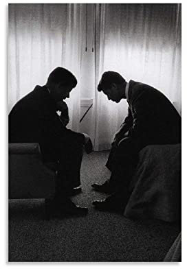 VALCLA Leinwand Druck Poster 50 * 70cm Senza Cornice John e Bobby Kennedy che dipingono Poster su tela Stampe arte murale Immagine