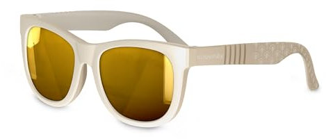 Suavinex, Occhiali da Sole per Bambini da 0 a 12 Mesi, Polarizzati, con Filtro UV 400, Protezione 100% Raggi UVA e UVB, Custodia Inclusa, Molto Flessibili e Leggeri, Forma Quadrata, Beige