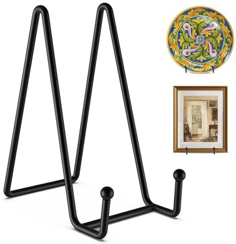 PCKOBEVER Plate Stands For Display, 6 Inch Metal Photo Frame Holder, Tabletop Picture Stand Easel Display Stand, Metal Frame Holders For Photo, Pictures, Decorative Plate Dish