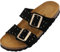 Palado Pantoletten Damen Samos Glint by Sila Sahin - bequeme Sandalen Made in Spain - Hausschuhe mit Kork-Fußbett - modische Sommerschuhe Schwarz UK5,5 - EU38