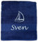 ARTHI Handtuch personalisiert, super geeignet als Saunatuch, Badetuch, Wellness, Yoga, Fitness, Sport, 100% Baumwolle, individuelle Geschenkidee mit persönlicher Stickerei (30x50 cm, Marineblau)
