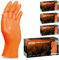 PROGRIP Einweghandschuhe Diamant Grip, Orange, Einmalhandschuhe Extra Stark, Nitrilhandschuhe Gr. XXL, 2x dicker, Handschuhe Einweg, Arbeitshandschuhe für Werkstatt & Montage, 100 Stück (2x50 Stk)